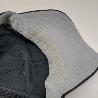 FMC Strapback Pinnacle Hat Black OSFA Embroidered Vented Holes Blank Antigua