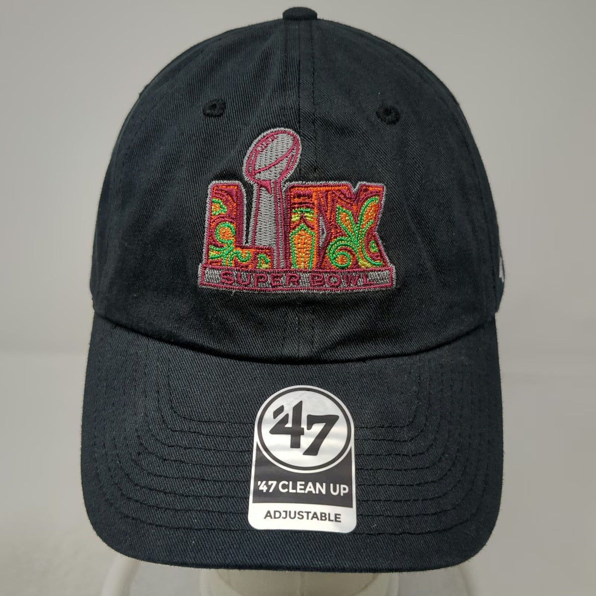 47 NFL Super Bowl LVIII Hat Black One Size Baseball Cap Adjustable Strapback