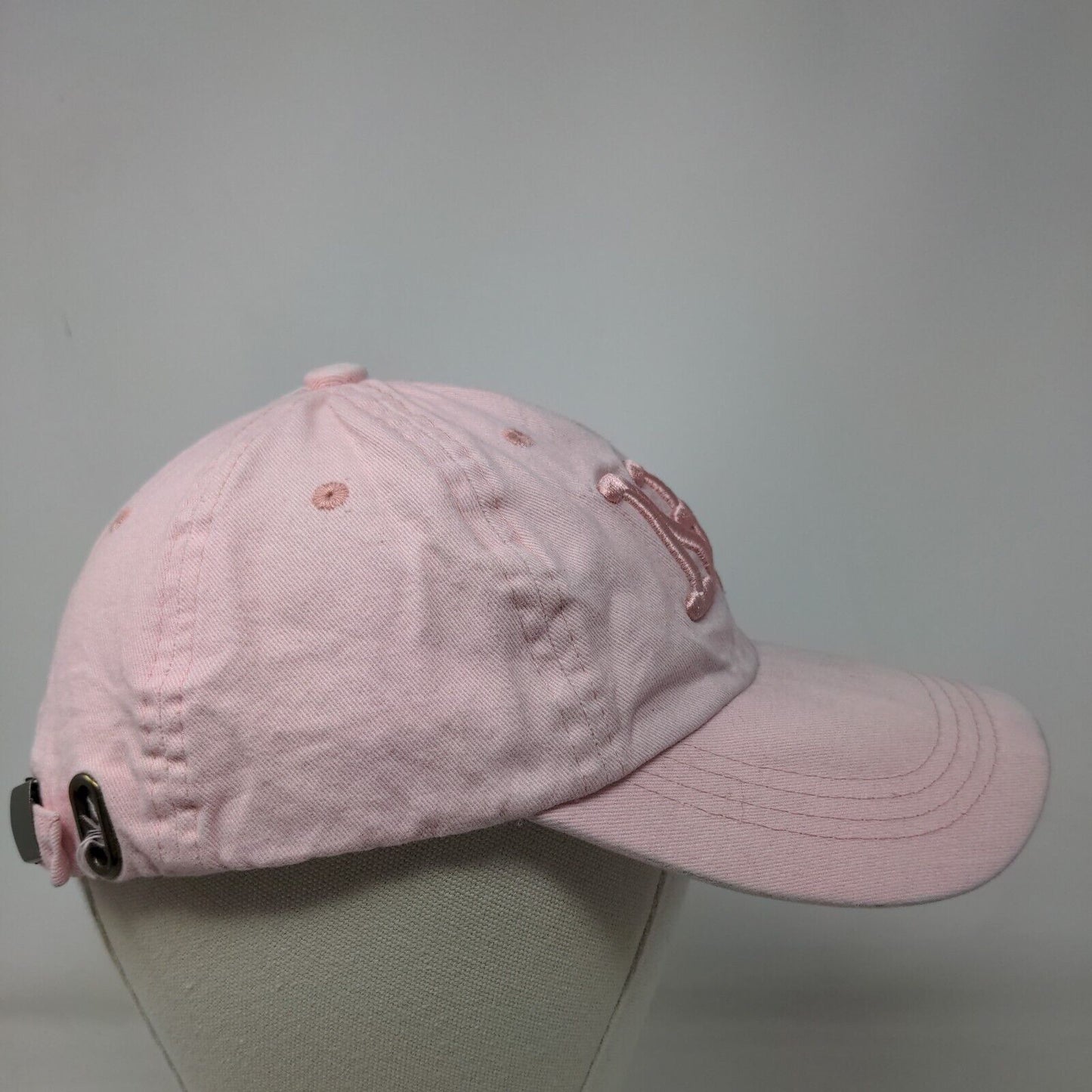 New York City Slideback Hat Pink One Size Embroidered Vent Holes 6 Panel