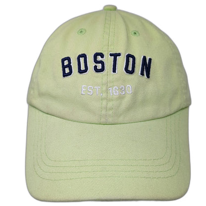 Danelley Baseball Cap Green One Size Hat Slideback Boston Embroidered 1630