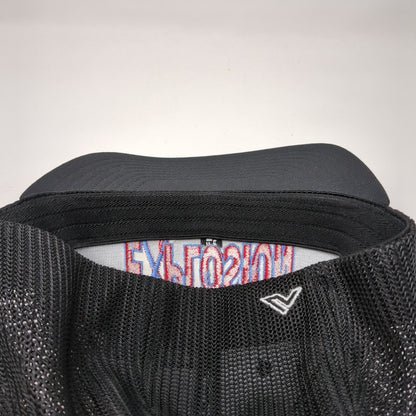USA Explosion Fitted Trucker Hat Black SM-MED Mesh Back Pacific Headwear