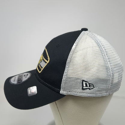 New Era New Orleans Saints NFL Snapback Black White Gold OS Mesh Patch Hat Logo