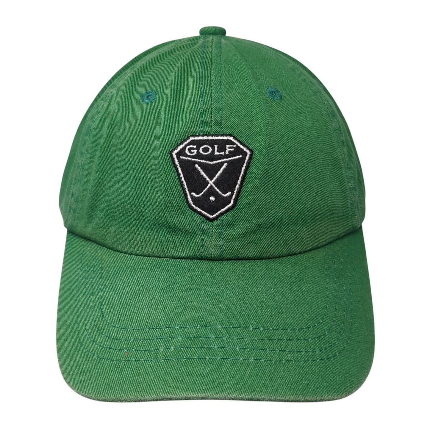 Golf Slideback Hat Green One Size Adjustable Embroidered Vent Holes