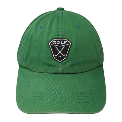 Golf Slideback Hat Green One Size Adjustable Embroidered Vent Holes