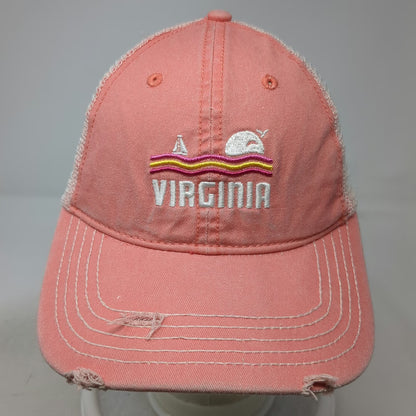 Home Free Baseball Cap Pink One Size Virginia Whale Sailboat Mesh Heart Hat