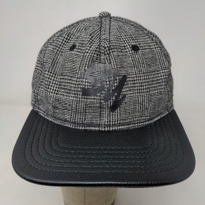 Unbranded Men's Snapback Hat Gray Black Graphic Logo SYL Adjustable
