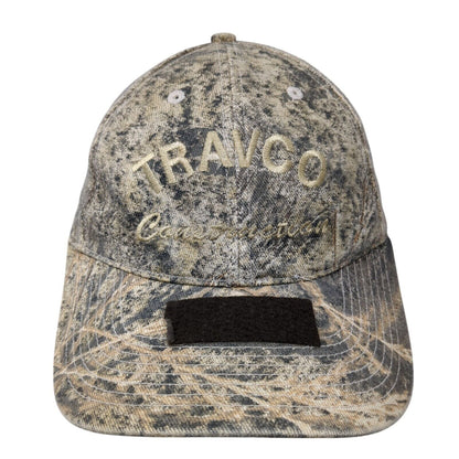 Travco Construction Strapback Hat Camo One Size Adjustable Hunting