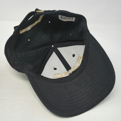 Cotton Deluxe R2PC Road To Park City Black Hat Directors Cap OSFM Gold Slideback