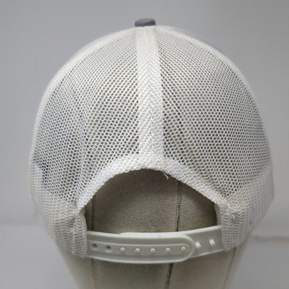 Port Authority Trucker Hat Gray White One Size Weavix Logo Snapback Mesh Back