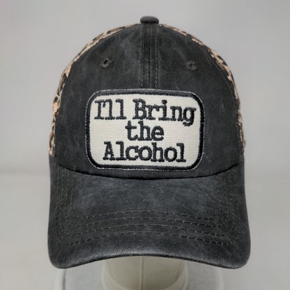 I'll Bring The Alcohol Strapback Hat Multicolor One Size Animal Print
