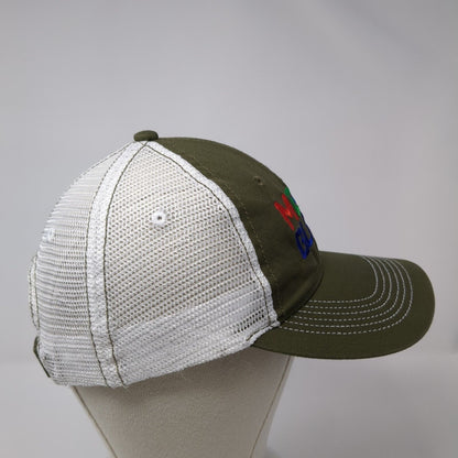 Mega Blast Strapback Trucker Hat Green One Size Adjustable Mesh Back District