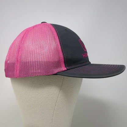 Port Authority Trucker Hat Gray Pink One Size Honda Logo Embroidered Mesh Snap