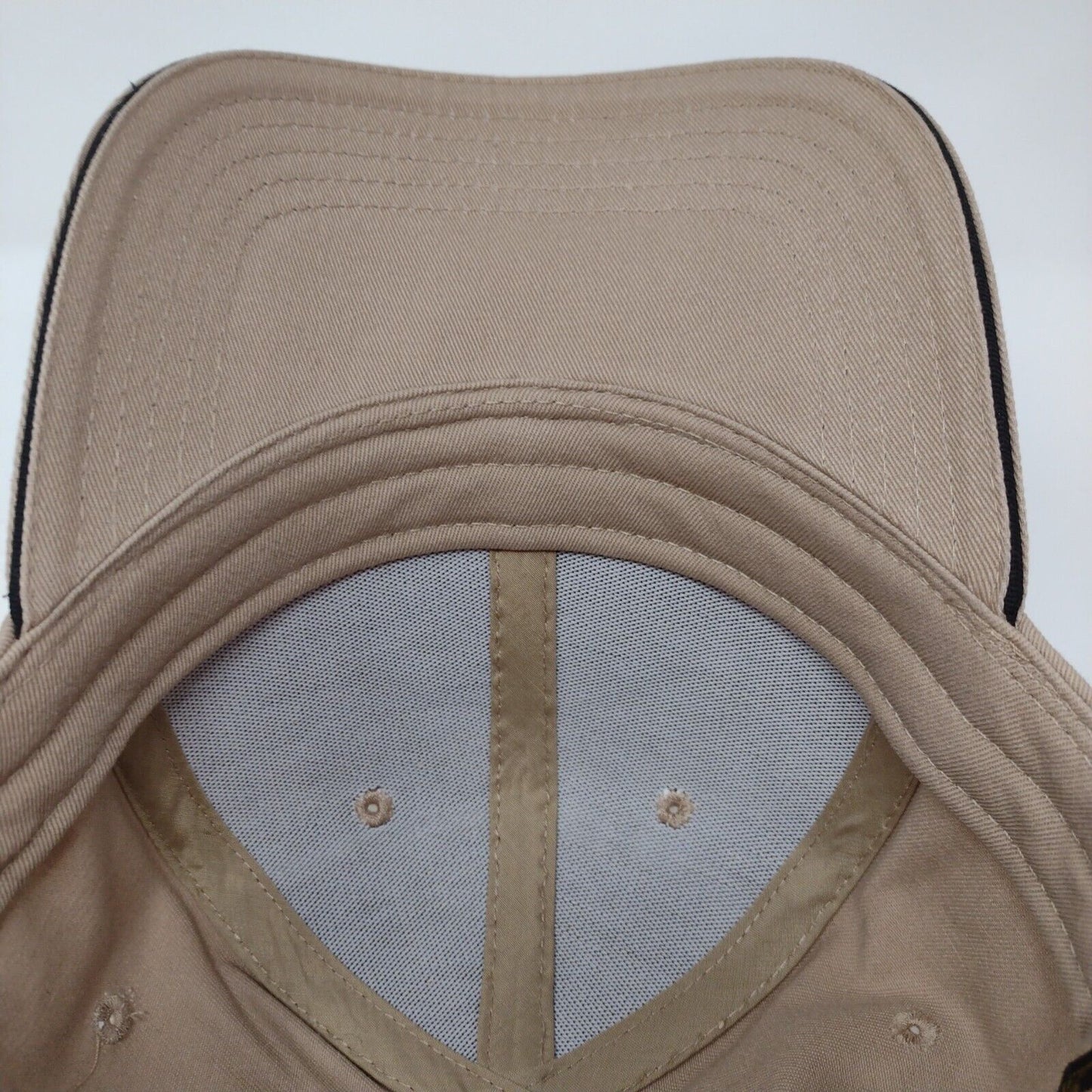 Depoe Bay OR Slideback Hat Tan OSFM Adjustable Embroidered Dorfman Pacific Co.