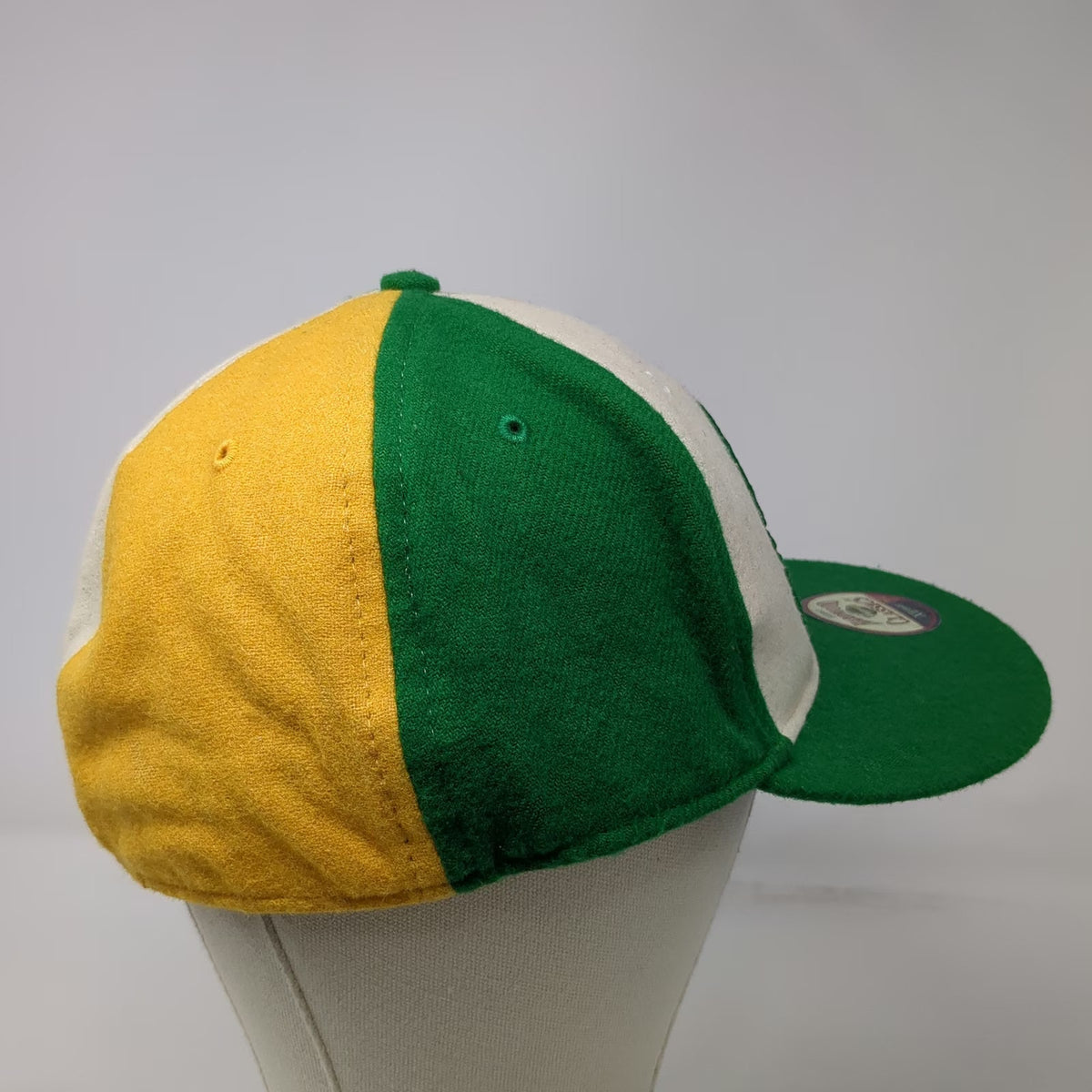 Seattle SuperSonics NBA Twins Enterprise Cap Green Yellow White 7 1/2 Fitted