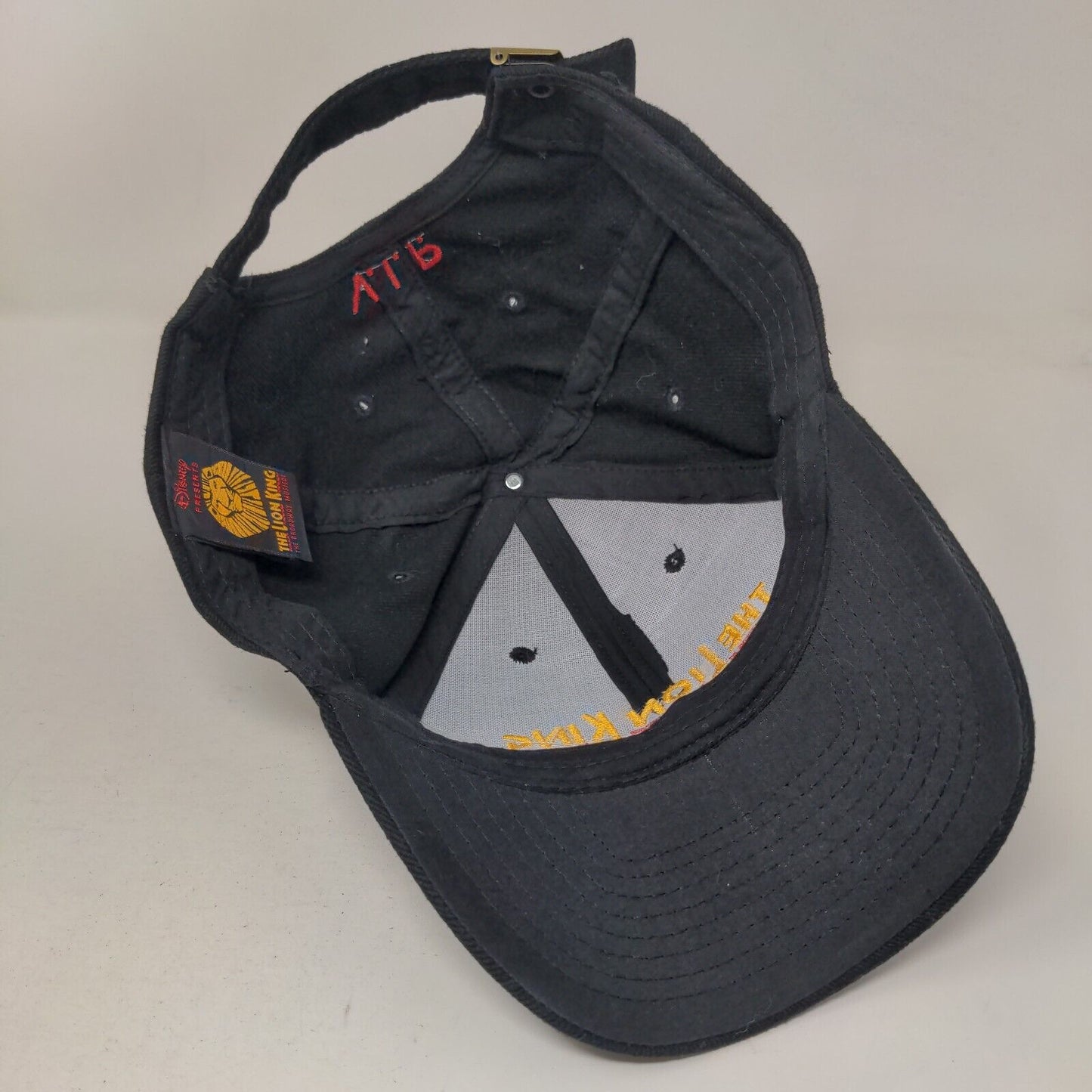 The Lion King Broadway Musical Slideback Hat Black One Size Embroidered Disney
