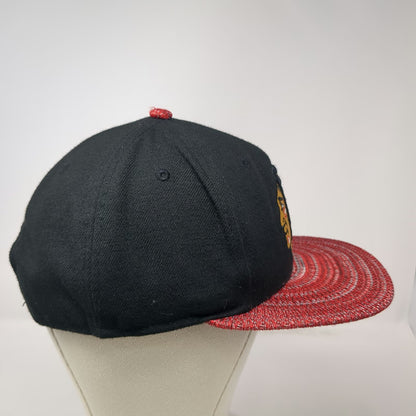 New Era Chicago Blackhawks NHL Snapback Hat Black Red One Size 9FIFTY Flat Brim