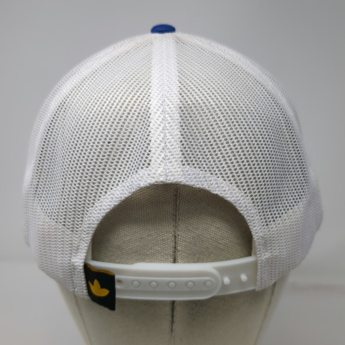 Simplot Trucker Hat Blue White One Size Mesh Back Contrast Stitch Snapback Logo
