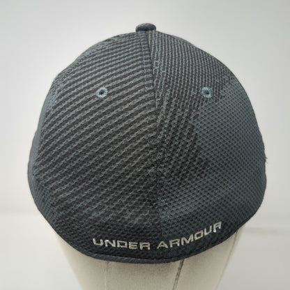 Under Armour Baseball Cap Gray L Stretch Fit Embroidered Tonal Pattern Hat