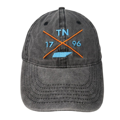 TN 1796 Slideback Hat Gray One Size Adjustable Embroidered 6 Panel