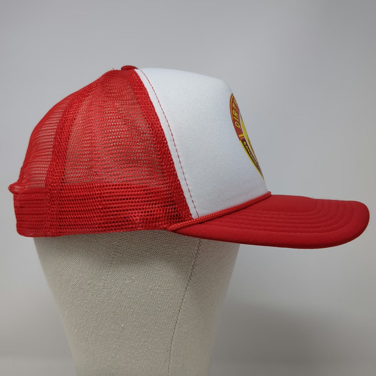 Hit Trucker Hat Red White One Size Dirty Monkey Banana Peanut Butter Whiskey