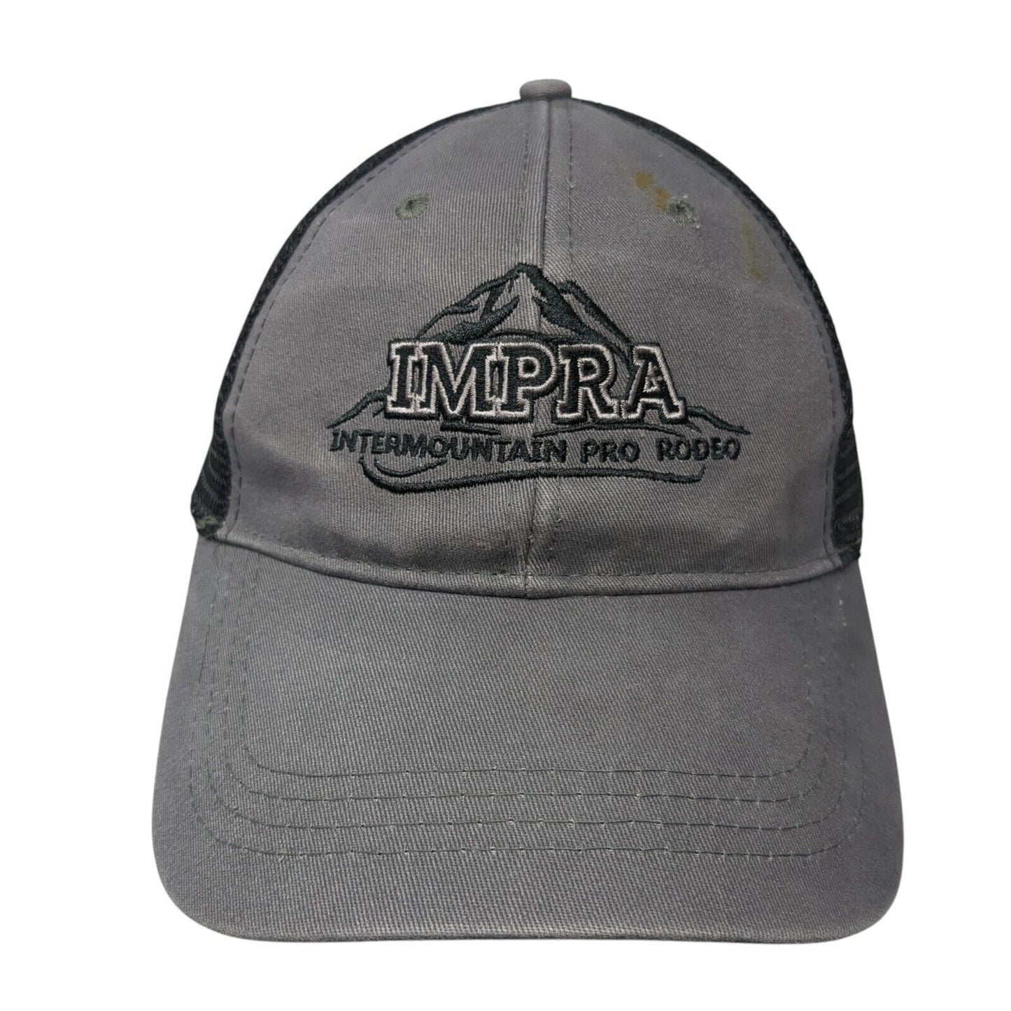 IMPRA Intermountain Pro Rodeo Contestant Snapback Trucker Hat Gray OS Mesh Back
