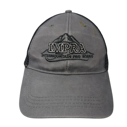 IMPRA Intermountain Pro Rodeo Contestant Snapback Trucker Hat Gray OS Mesh Back