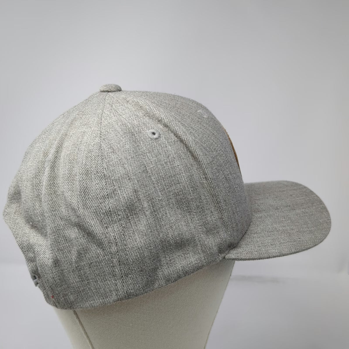 Yupoong Snapback Hat Gray One Size Jeremiah Johnson Brewing Leather Patch Green