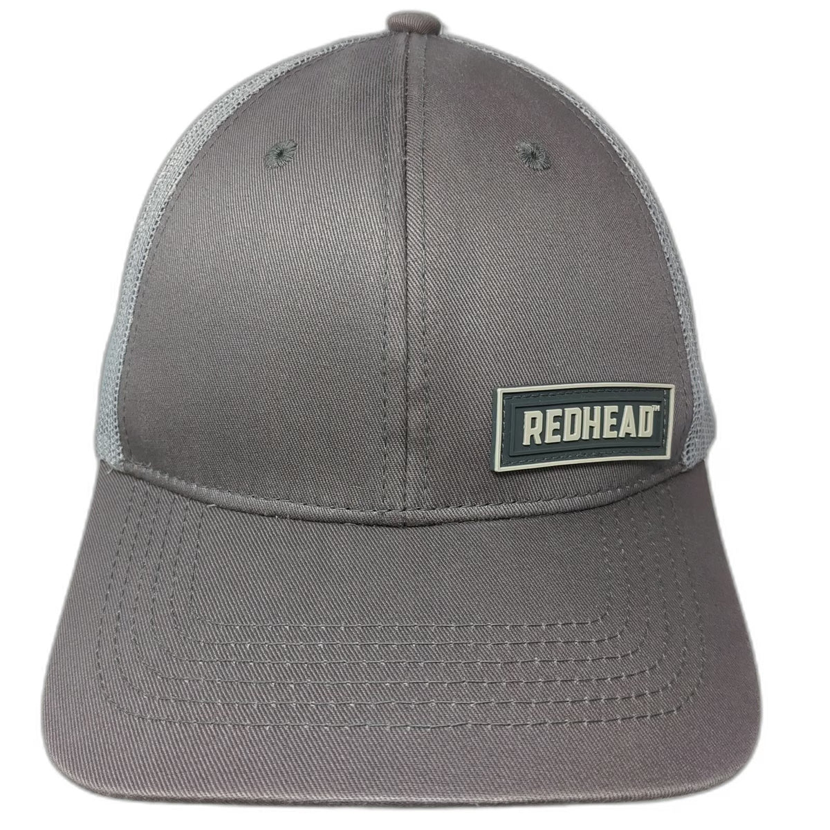 RedHead Trucker Hat Gray One Size Mesh Snapback Structured Logo Patch Hunting