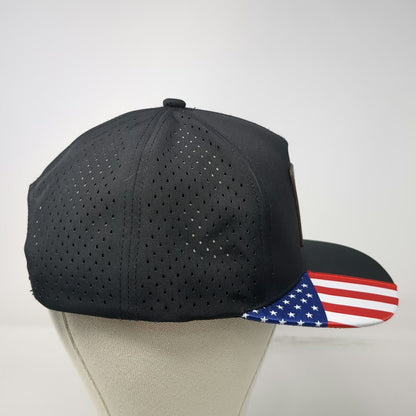 Ford Trucker Hat Black One Size Built Tough American Flag Brim Snapback Patch