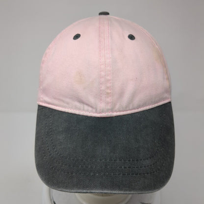 J. America Strapback Hat Pink One Size Adjustable Colorblock 6 Panel