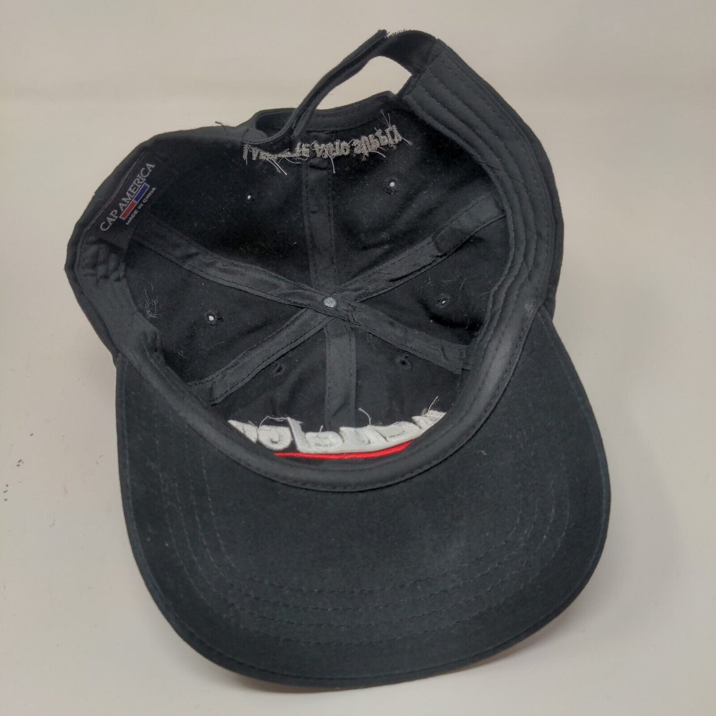 Cap America Men's Strapback Hat Black Embroidered AC Delco Lafayette Logo