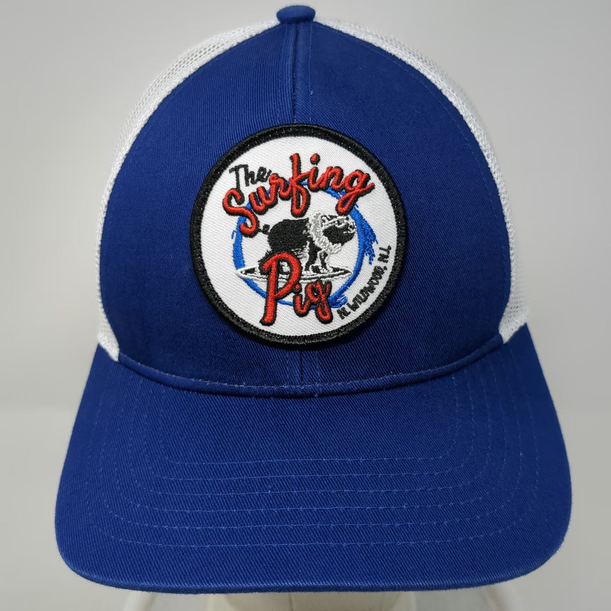 Outdoor Cap Trucker Hat Blue One Size The Surfing Pig N Wildwood NJ Mesh Back
