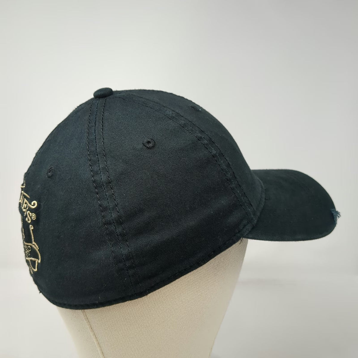 Guinness Baseball Cap Black One Size Extra Stout Distressed Brim Dublin Beer Hat