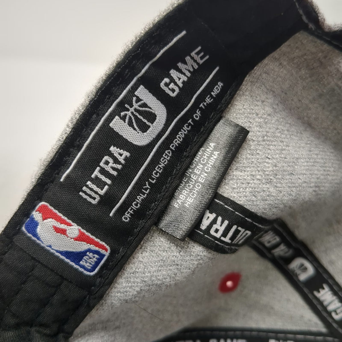 Ultra Game Chicago Bulls NBA 5 Panel Hat Gray Red One Size Flat Brim Snapback