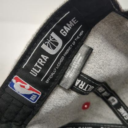 Ultra Game Chicago Bulls NBA 5 Panel Hat Gray Red One Size Flat Brim Snapback