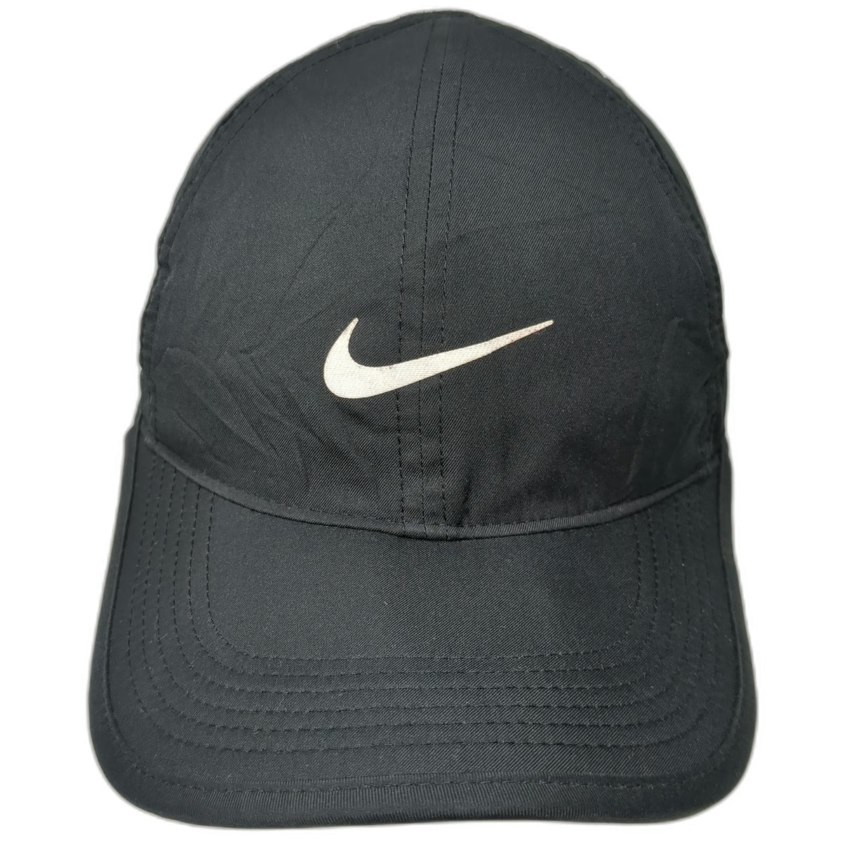 Nike Baseball Cap Black One Size Dri-FIT Featherlight Strapback Running Hat