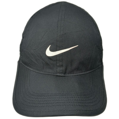 Nike Baseball Cap Black One Size Dri-FIT Featherlight Strapback Running Hat