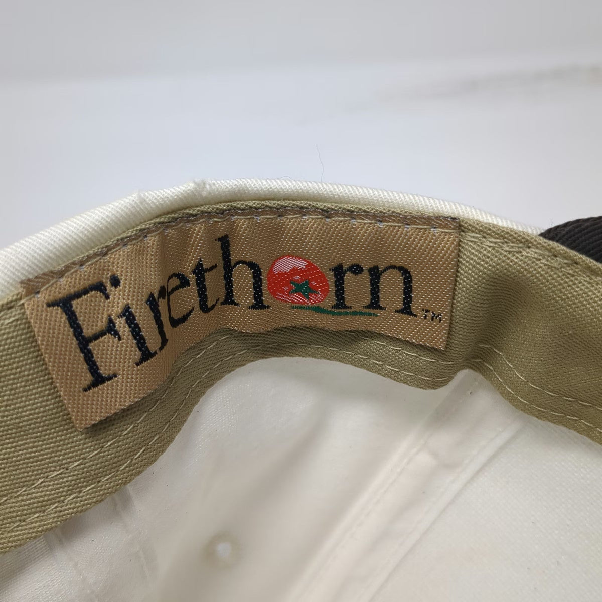 Firethorn 5 Panel White OSFM Hat D&B Supply Leather Strapback Farm Ranch Store