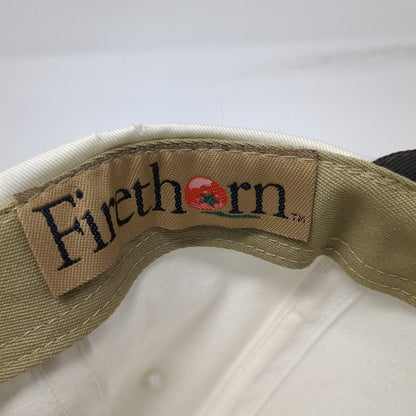 Firethorn 5 Panel White OSFM Hat D&B Supply Leather Strapback Farm Ranch Store