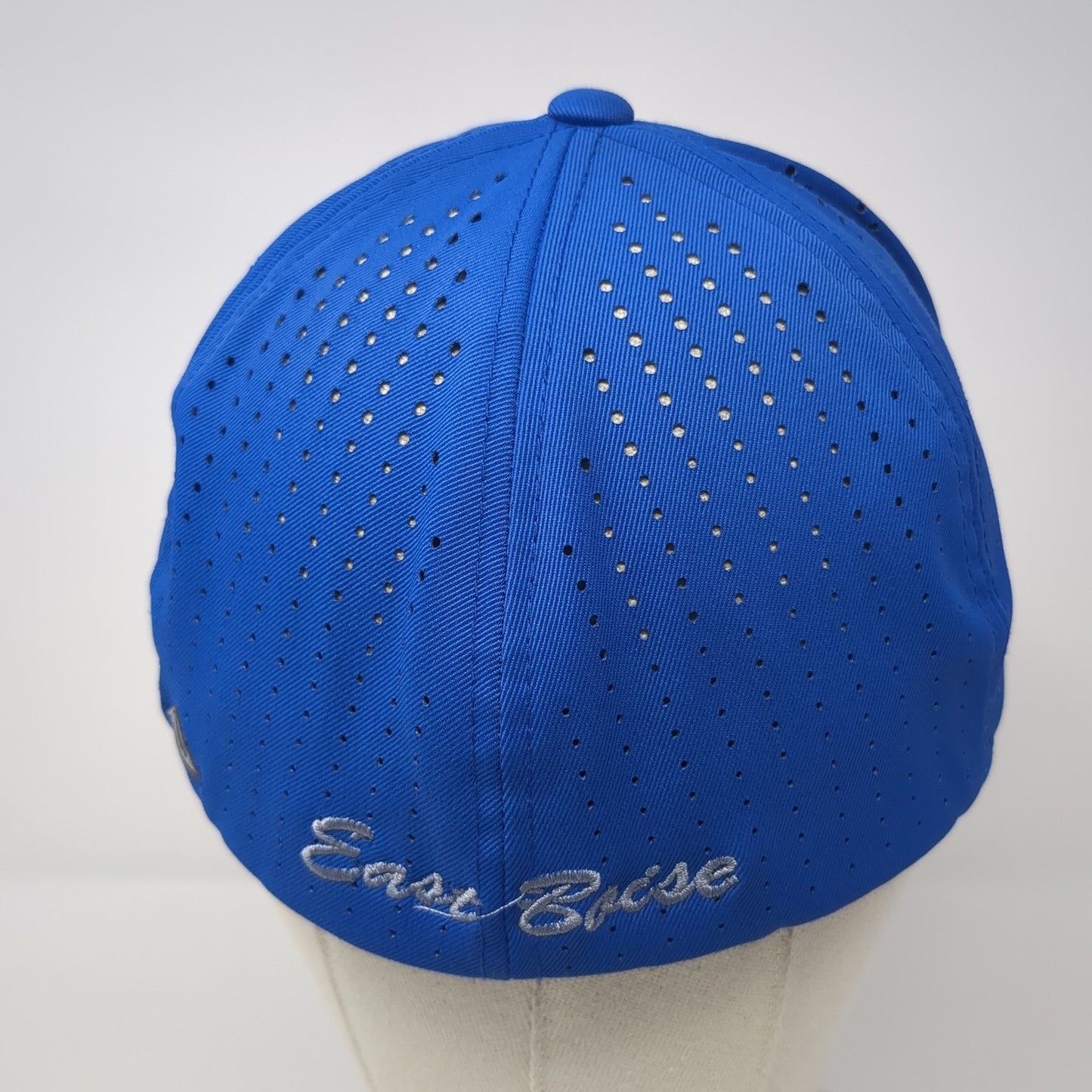 EB East Boise Fitted Hat Blue Medium Laser Cut Colorblock Pacific Headwear