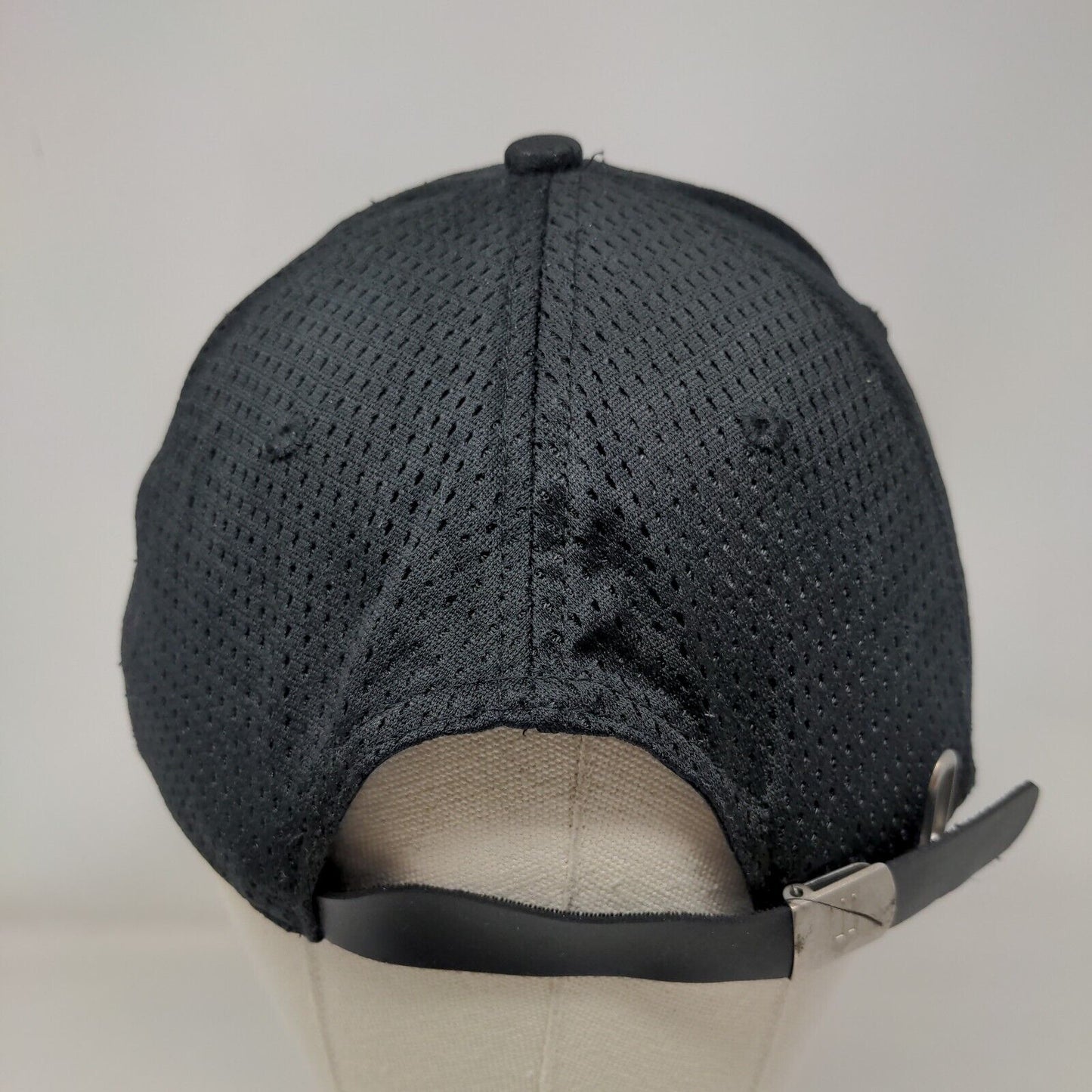 Chef Works Slideback Mesh Hat Black One Size Adjustable Leather Strap