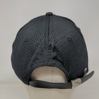 Chef Works Slideback Mesh Hat Black One Size Adjustable Leather Strap