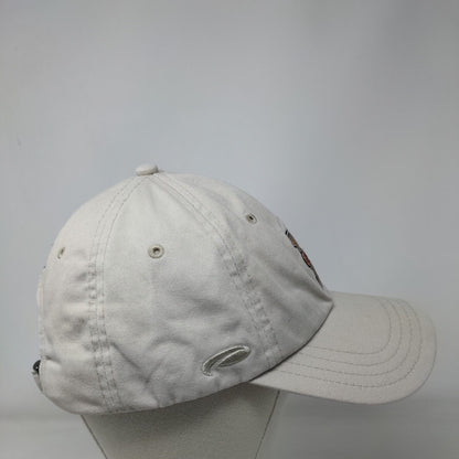 Golf Slideback Hat Tan One Size Adjustable Embroidered 6 Panel Pukka
