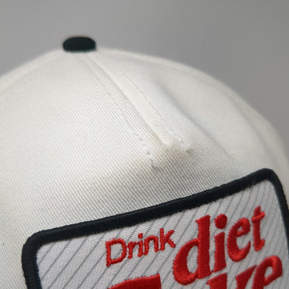 American Needle 5 Panel White Black Hat One Size Diet Coke Patch Rope Snapback
