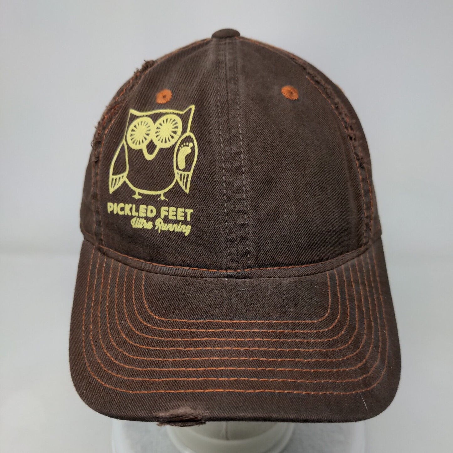 Pickled Feet Ultra Running Strapback Hat Brown One Size Adjustable District