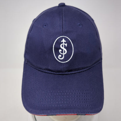 Port Authority Strapback Hat Blue One Size Embroidered Logo Adjustable
