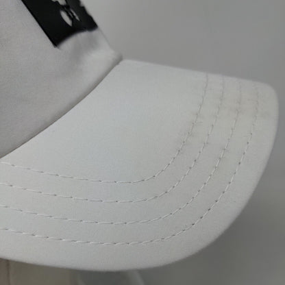 Skull Snapback Hat White One Size Adjustable Breathable Mesh 6 Panel Salt Pines