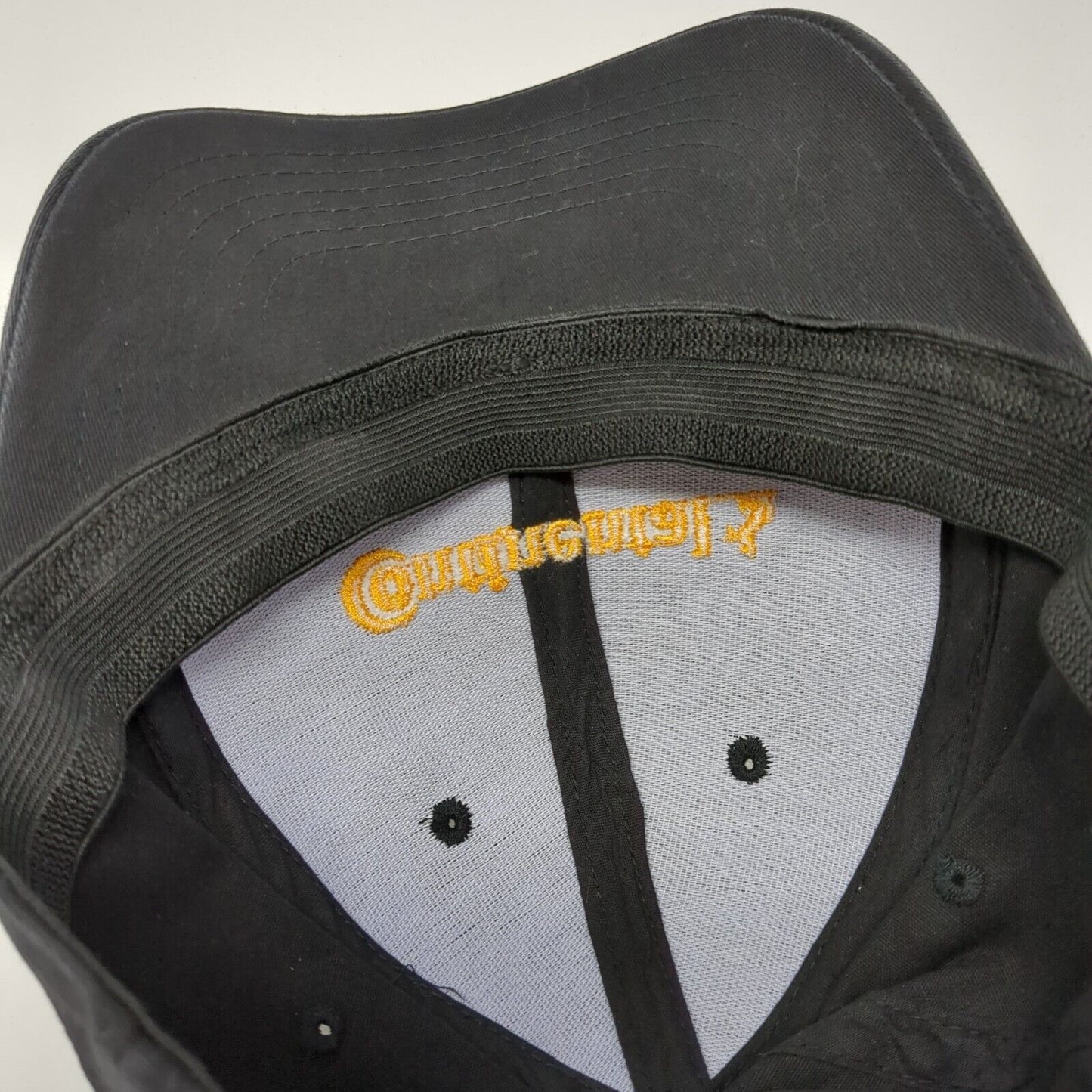 Continental Fitted Hat Black One Size Embroidered Solid Vent Holes
