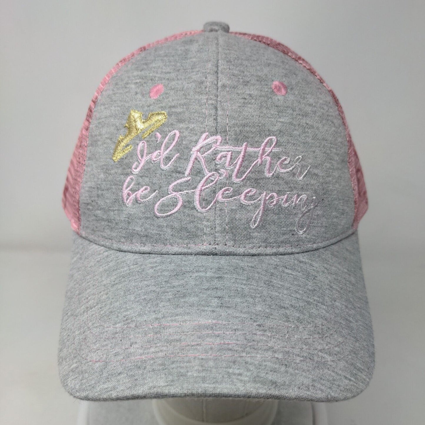 I'd Rather Be Sleeping Snapback Mesh Back Trucker Hat Multi One Size