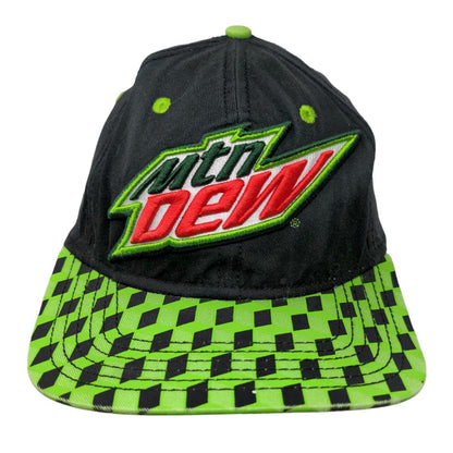 Mountain Dew Snapback Hat Multicolor One Size Adjustable Embroidered 6 Panel